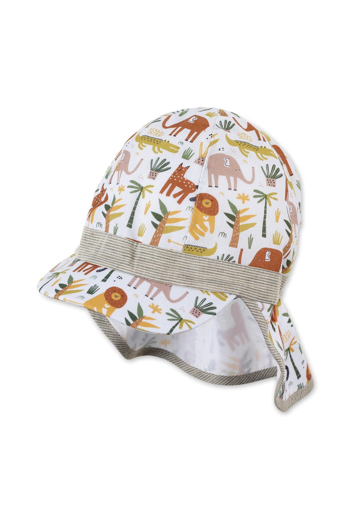 Image of Jungen Schirmmütze Mit Nackenschutz Safari Tiere Uv 50+ Jungen Multicolor 45