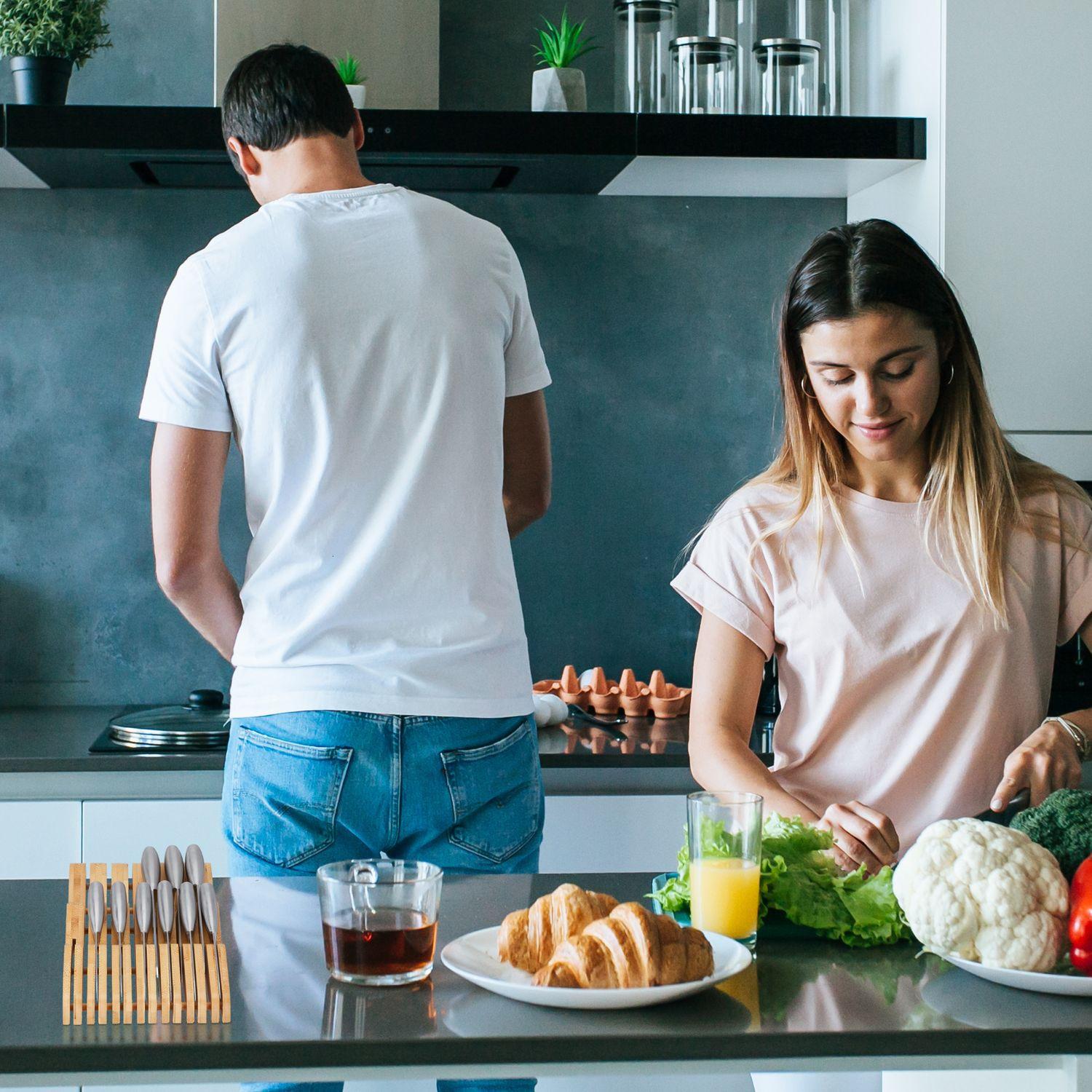 B2X Ceppo portacoltelli in bambù per scatola  