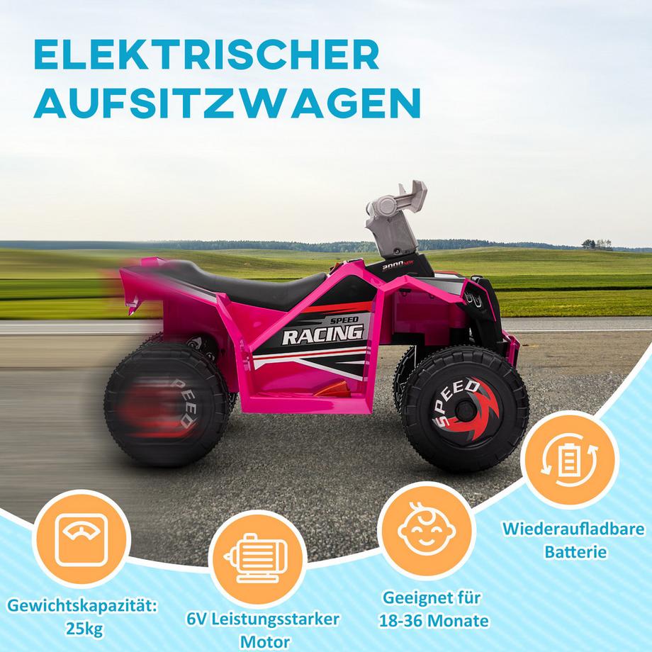 HOMCOM  Mini quad électrique pour enfants 