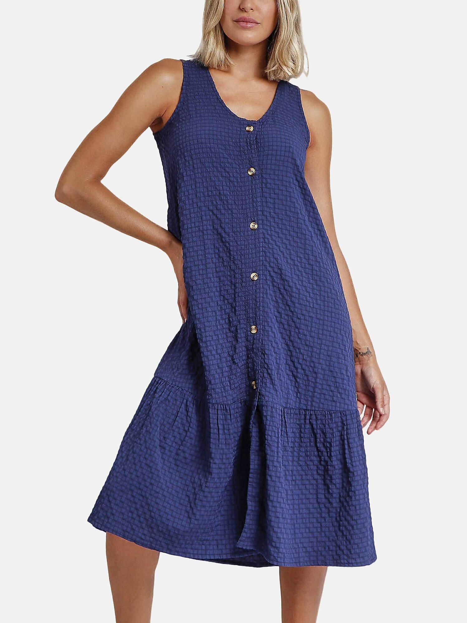 Image of Lange Strandtunika Palomita Unisex Königsblau M