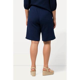 Ulla Popken  Short Rose en mousseline avec taille élastique et jambe large 