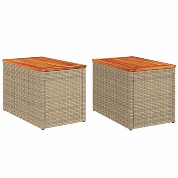 Garten beistelltisch poly-rattan