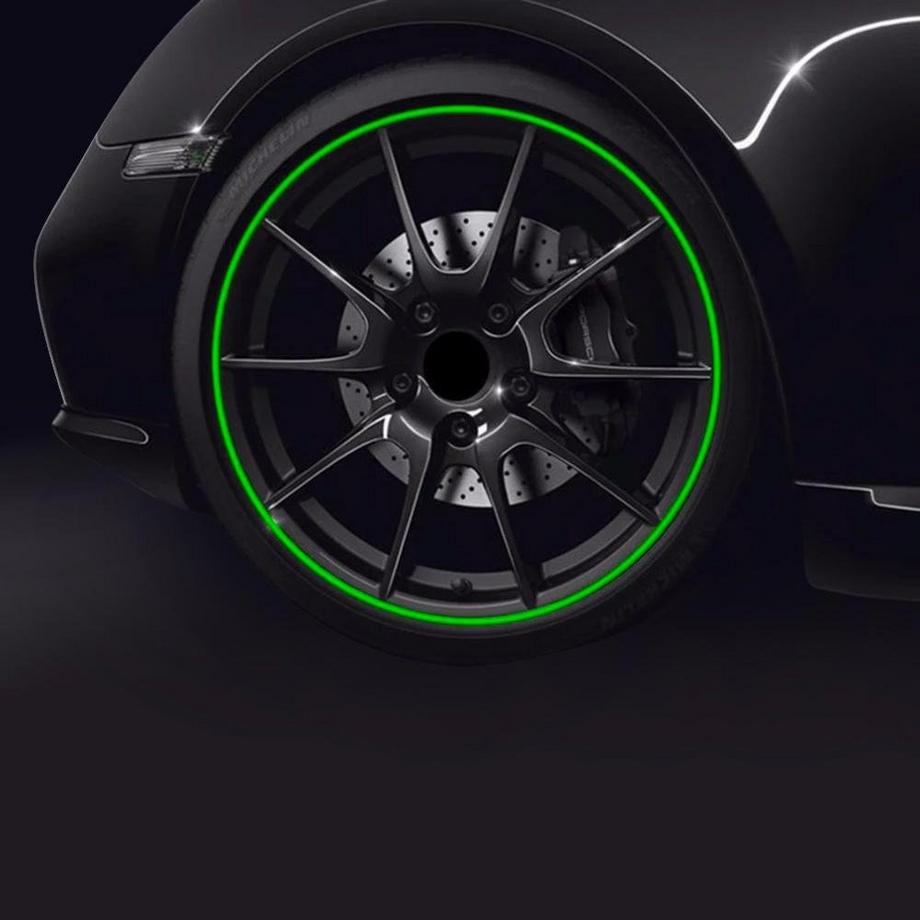 eStore Liserets de jante, 8 mètres - Vert  