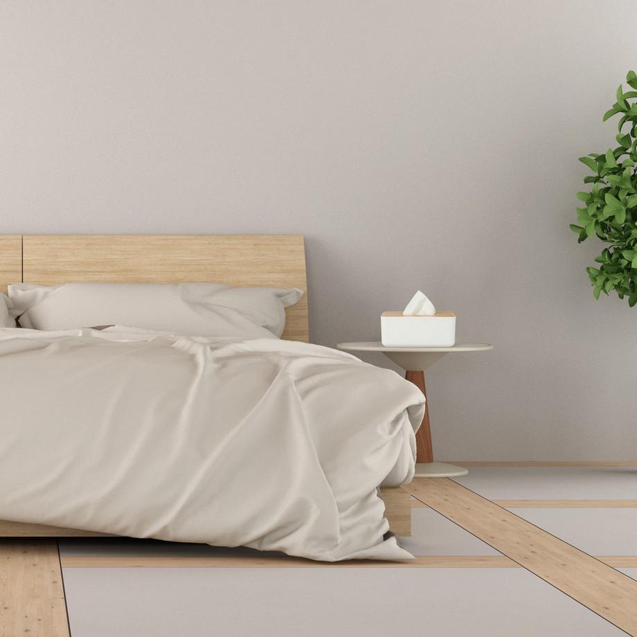 B2X Kosmetikbox für Papiertaschentücher mit Holzdeckel  