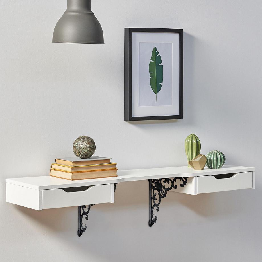 B2X 2x Regalhalterung aus Gusseisen geschmiedet  