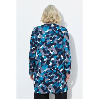 Ulla Popken Jerseyjacke V-Ausschnitt Knopfverschluss Langarm  