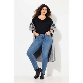 Ulla Popken  Jeans modello Sarah in comodo tessuto elasticizzato con taglio della gamba aderente e cintura comoda 