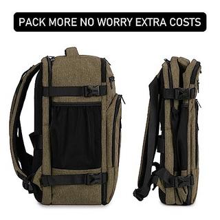 Only-bags.store Rucksack 40 x 20 x 25 cm für Ryanair Flugzeug Reise Rucksack Handgepäck Laptop Tagesrucksäcke PET Recycled Umweltfreundlicher Rucksack Wasserdicht unter Sitz 20 L Klein, Braun  