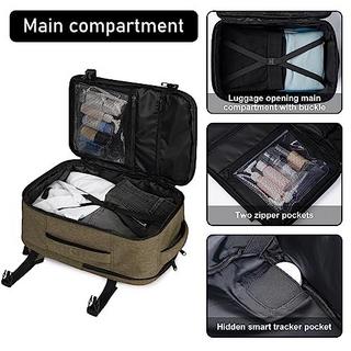 Only-bags.store Rucksack 40 x 20 x 25 cm für Ryanair Flugzeug Reise Rucksack Handgepäck Laptop Tagesrucksäcke PET Recycled Umweltfreundlicher Rucksack Wasserdicht unter Sitz 20 L Klein, Braun  