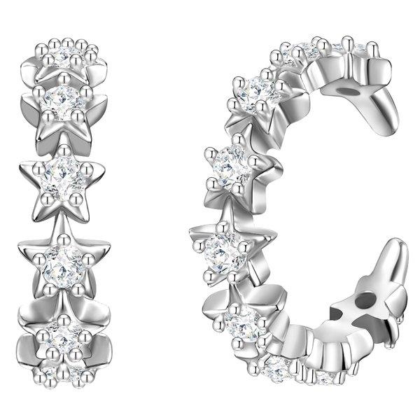 Image of Ohrklemme Sterne Unisex Silber 11mm