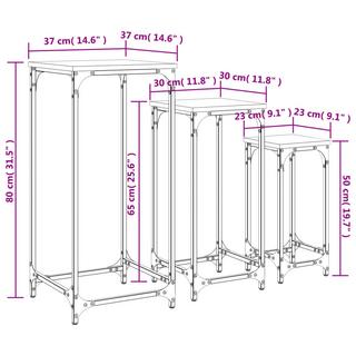 VidaXL Satztisch holzwerkstoff  