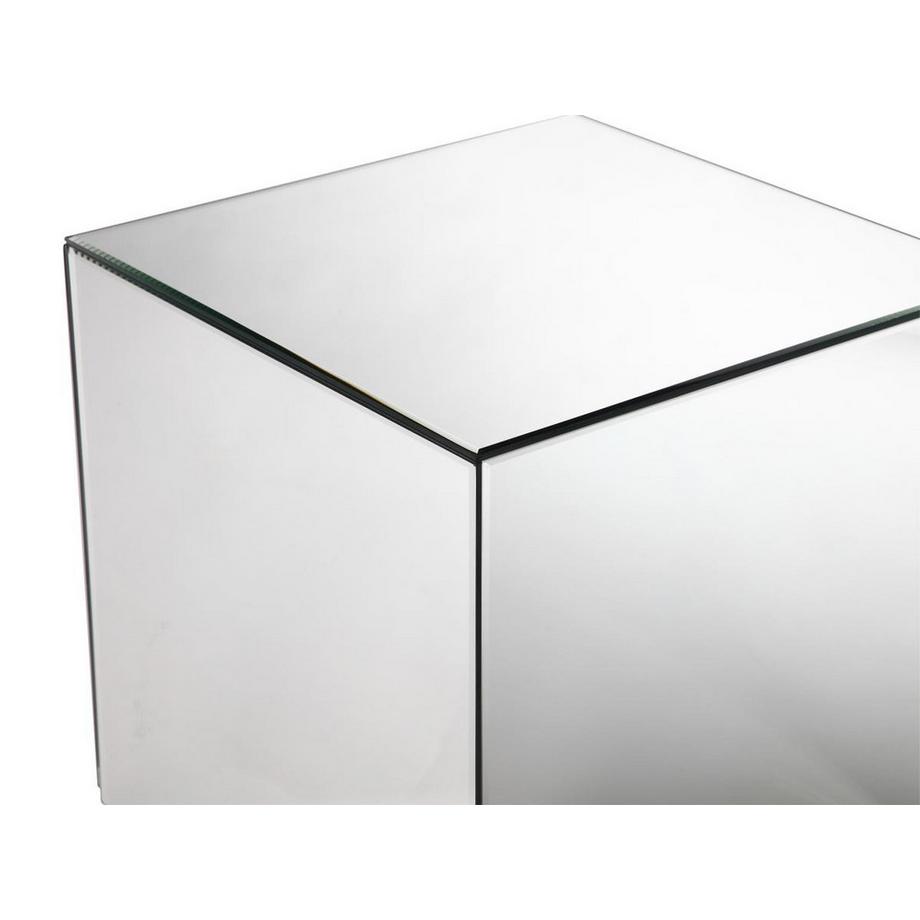 PASCAL MORABITO Table d'appoint en miroir et MDF - CUBIX de Pascal MORABITO  