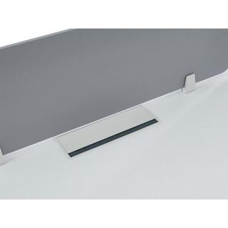 Vente-unique Schreibtisch für 1 Person mit Trennelement  - L. 160 cm - Weiß - DOWNTOWN  