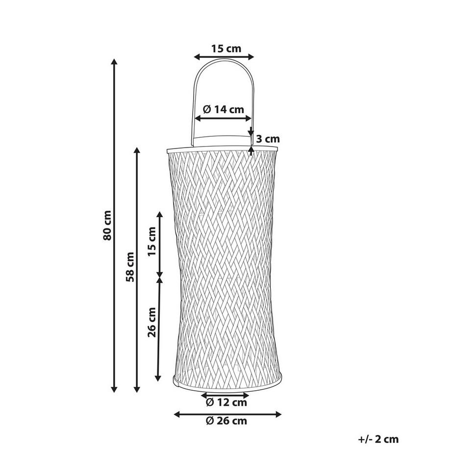 Beliani  Laterne aus Bambus  MACTAN 