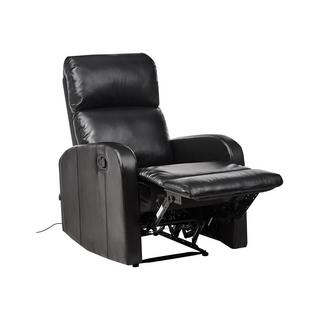 Beliani Fauteuil inclinable en Cuir PU Traditionnel VIRRAT  