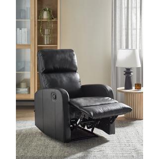 Beliani Fauteuil inclinable en Cuir PU Traditionnel VIRRAT  