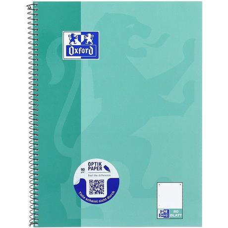 Oxford OXFORD Collegeblock SCRIBZEE A4+ 400132378 dotted, grünblau 80 Blatt  