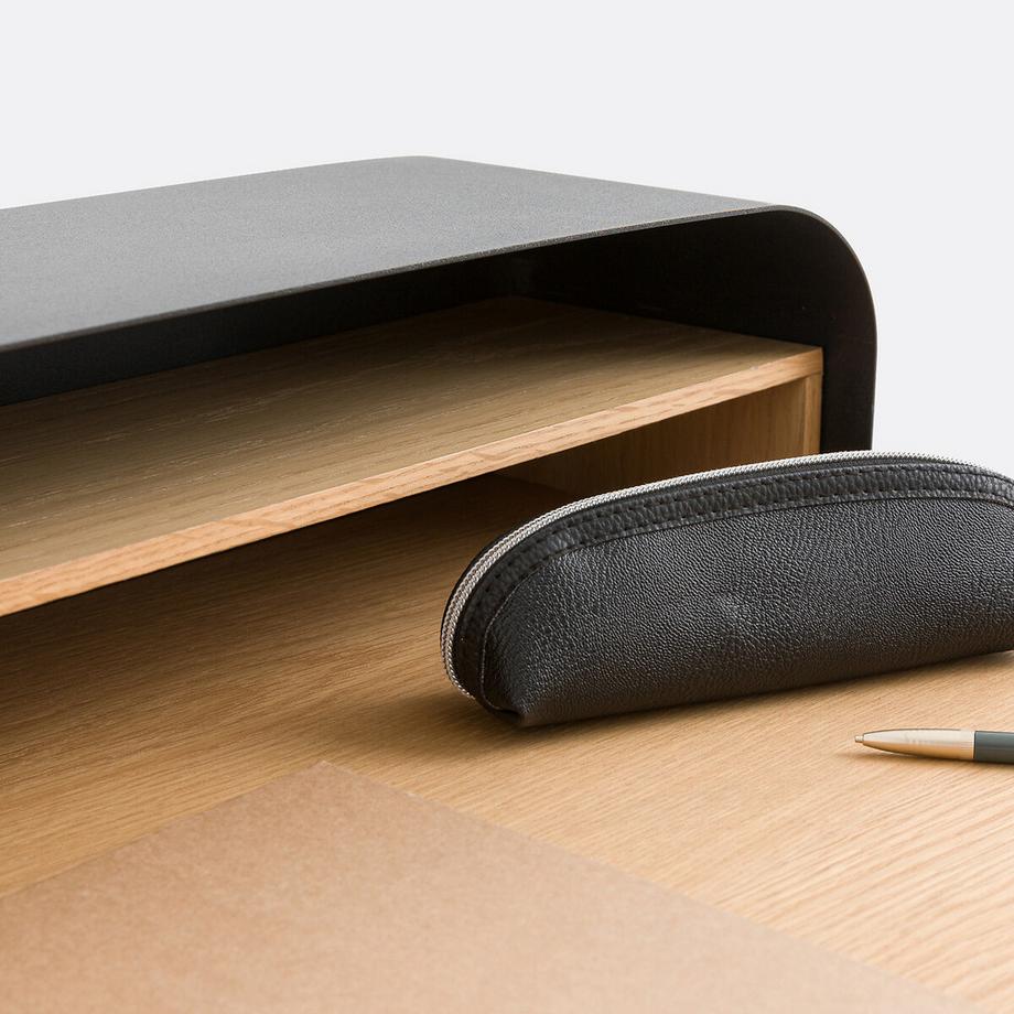 La Redoute Intérieurs Bureau métal acier et placage chêne Jimi  