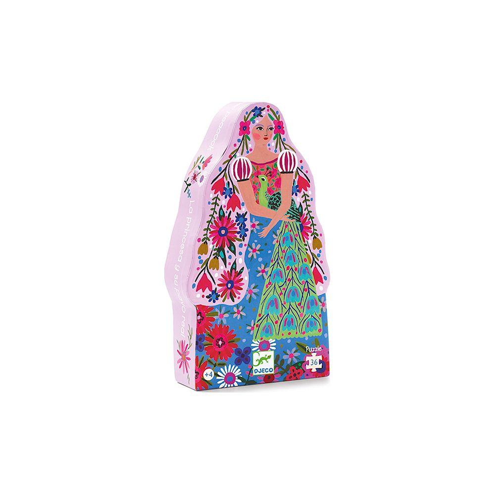 Djeco  Puzzle Prinzessin & Pfau (36Teile) 