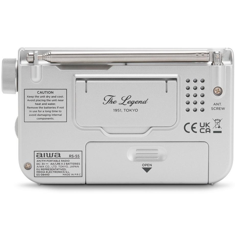 aiwa  Radio de poche avec FM/AM Argent 