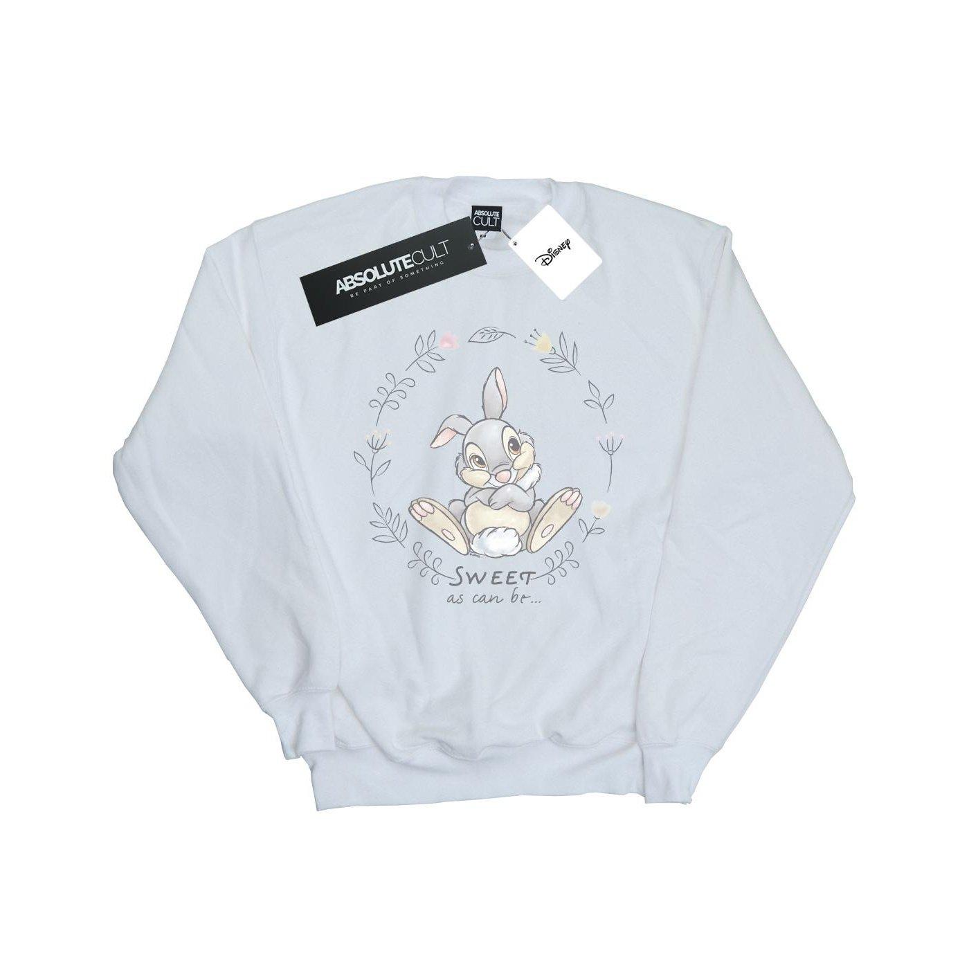 Image of Bambi Thumper Sweet As Can Be Sweatshirt Unisex Weiss 152-158