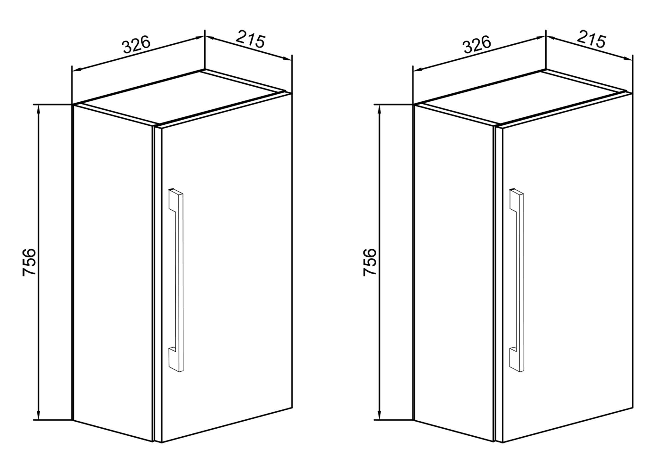 VCM Meubles de salle de bains en bois Étagère de salle de bains Armoire haute Badinos 2  