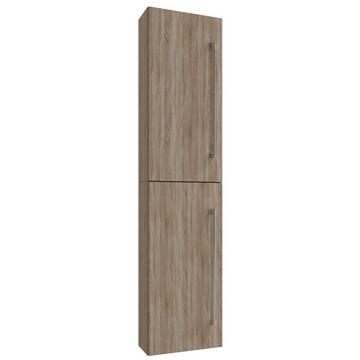 Holz Badezimmerschrank | Badmöbel | Wandschrank | Badregal | Badschrank | Hochschrank | Maße ca. H. 150 x B. 33 x T. 22 cm - Badinos 2
