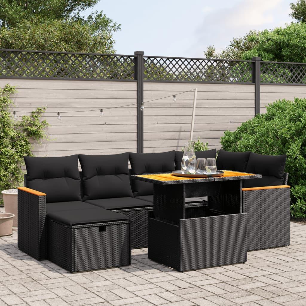 VidaXL Ensemble de canapés de jardin rotin synthétique  