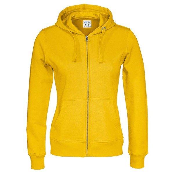 Image of Hoodie Mit Durchgehendem Reißverschluss Damen Gelb XL