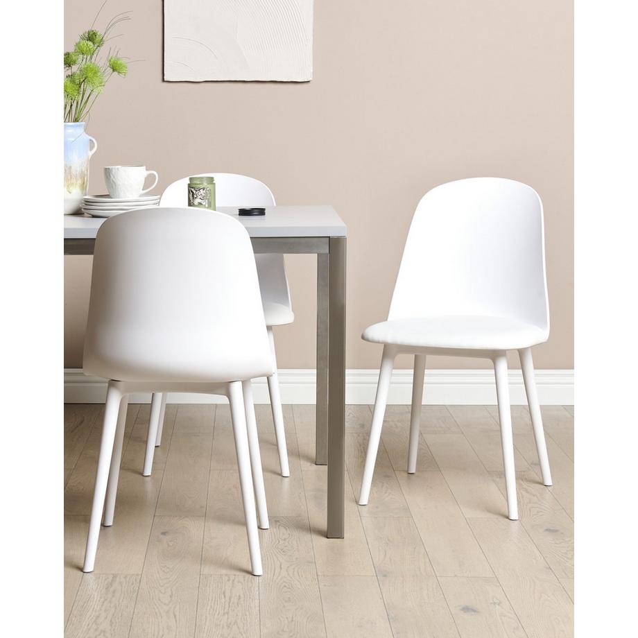 Beliani Lot de 2 chaises de salle à manger en Matière synthétique  FOMBY  