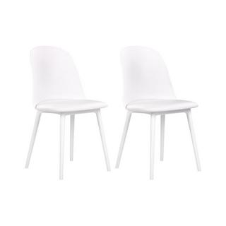 Beliani Lot de 2 chaises de salle à manger en Matière synthétique Moderne FOMBY  