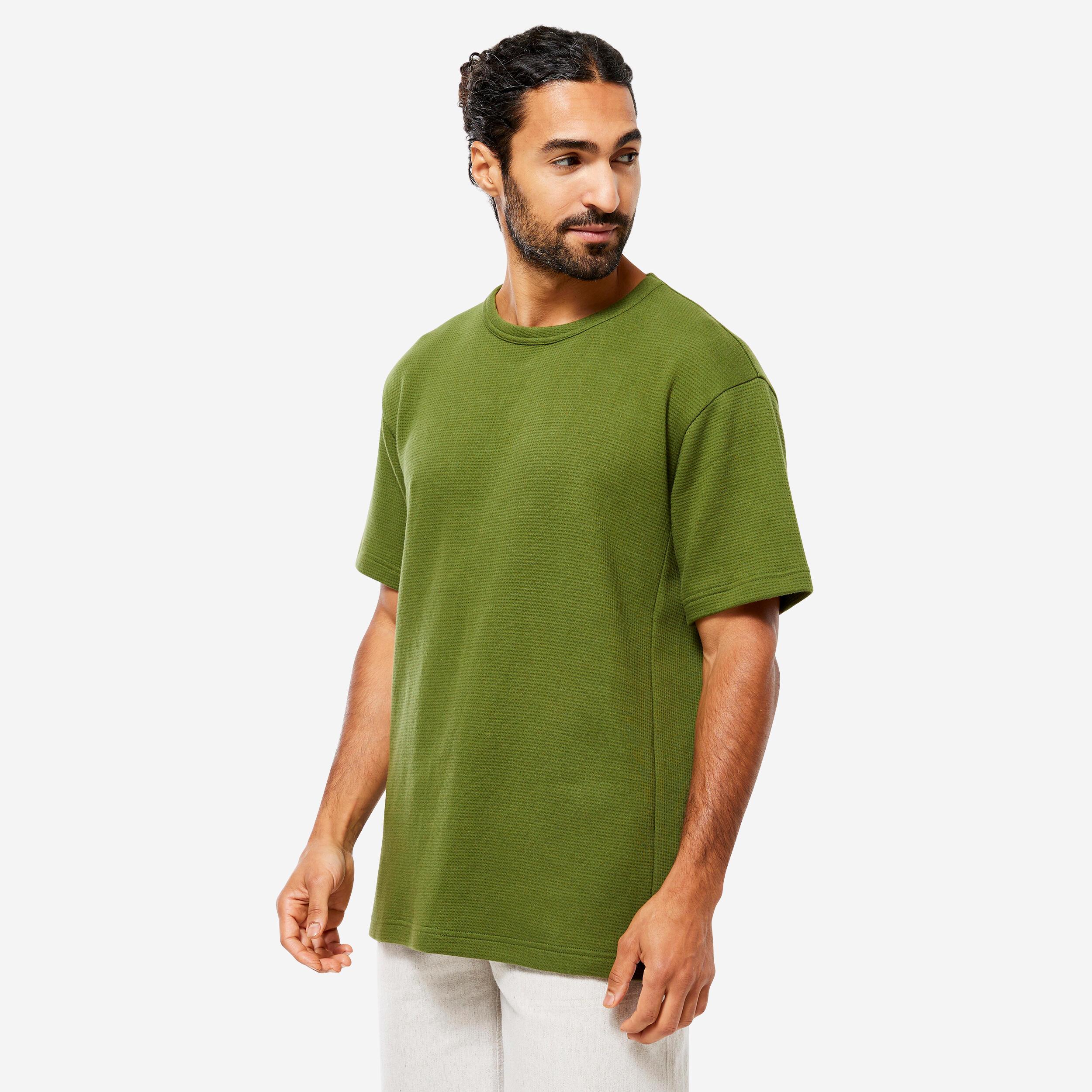 Image of Kurzarmshirt - Basic Unisex Ocker L