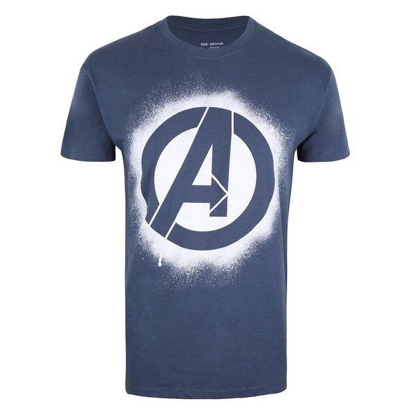 Image of Tshirt Logo Herren Blau Denim XXL