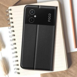 Avizar  Housse Portefeuille Xiaomi Poco M5 Noir 