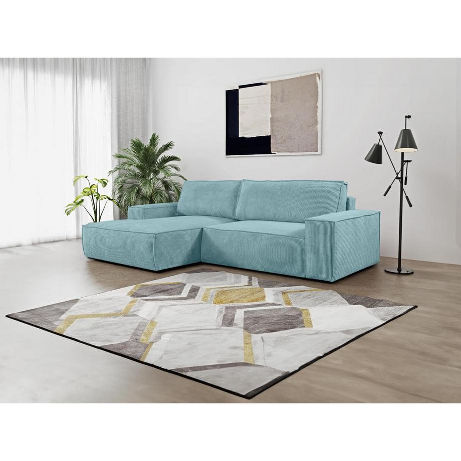 Vente-unique Ecksofa mit Schlaffunktion AMELIA von PASCAL MORABITO Kord  Ecke links  