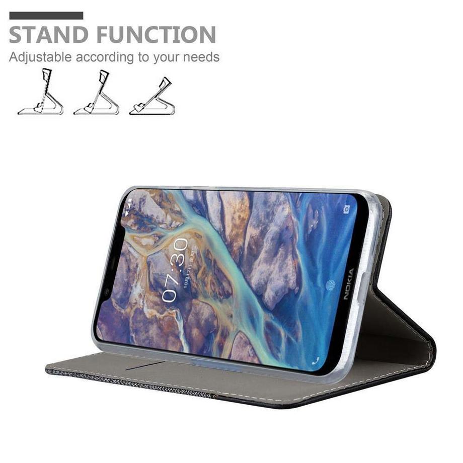 Cadorabo  Hülle für Nokia 7.1 PLUS  X7 Magnetverschluss, Kartenfach 