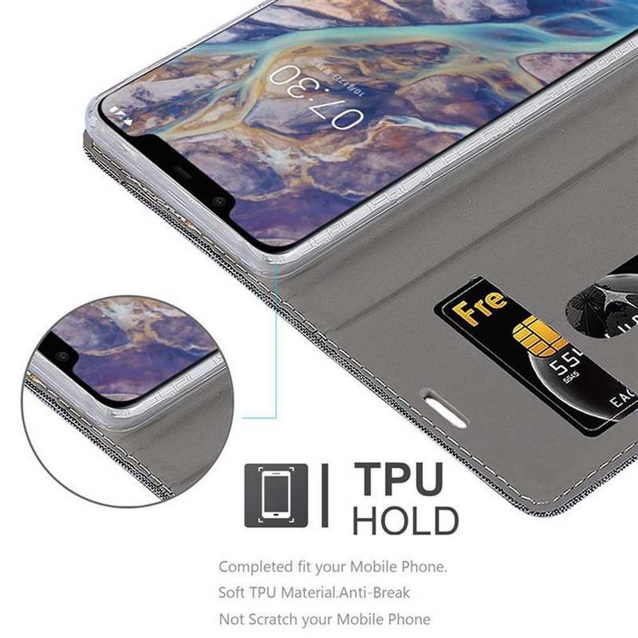 Cadorabo  Hülle für Nokia 7.1 PLUS  X7 Magnetverschluss, Kartenfach 