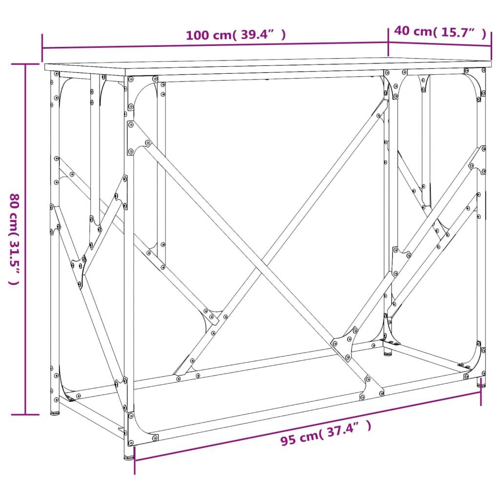 VidaXL Table console bois d'ingénierie  