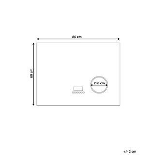 Beliani Miroir de salle de bain LED en Matière synthétique Moderne MONTARON  