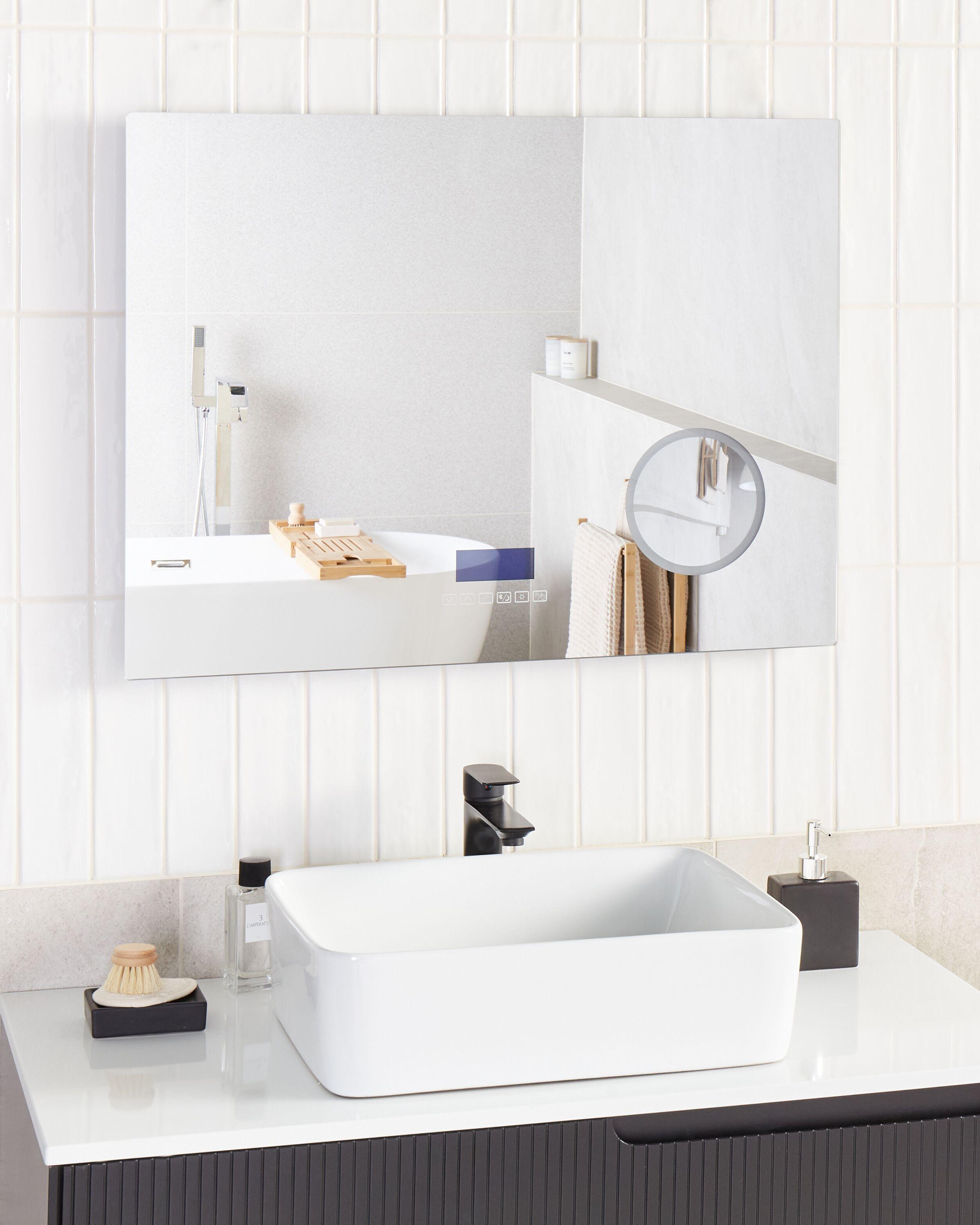 Beliani Miroir de salle de bain LED en Matière synthétique Moderne MONTARON  