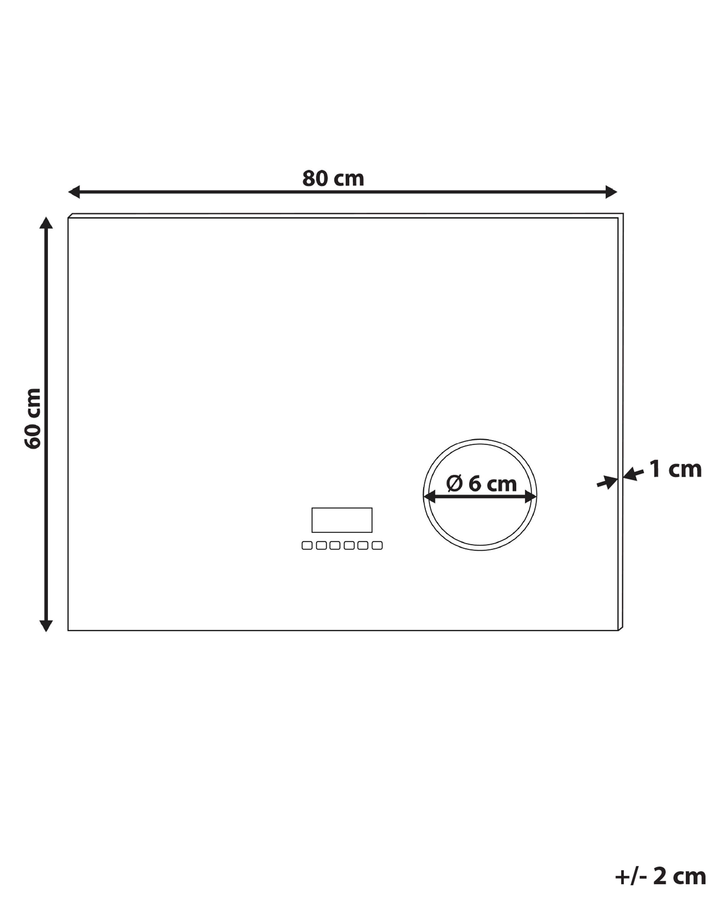 Beliani Miroir de salle de bain LED en Matière synthétique Moderne MONTARON  