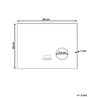 Beliani Miroir de salle de bain LED en Matière synthétique Moderne MONTARON  