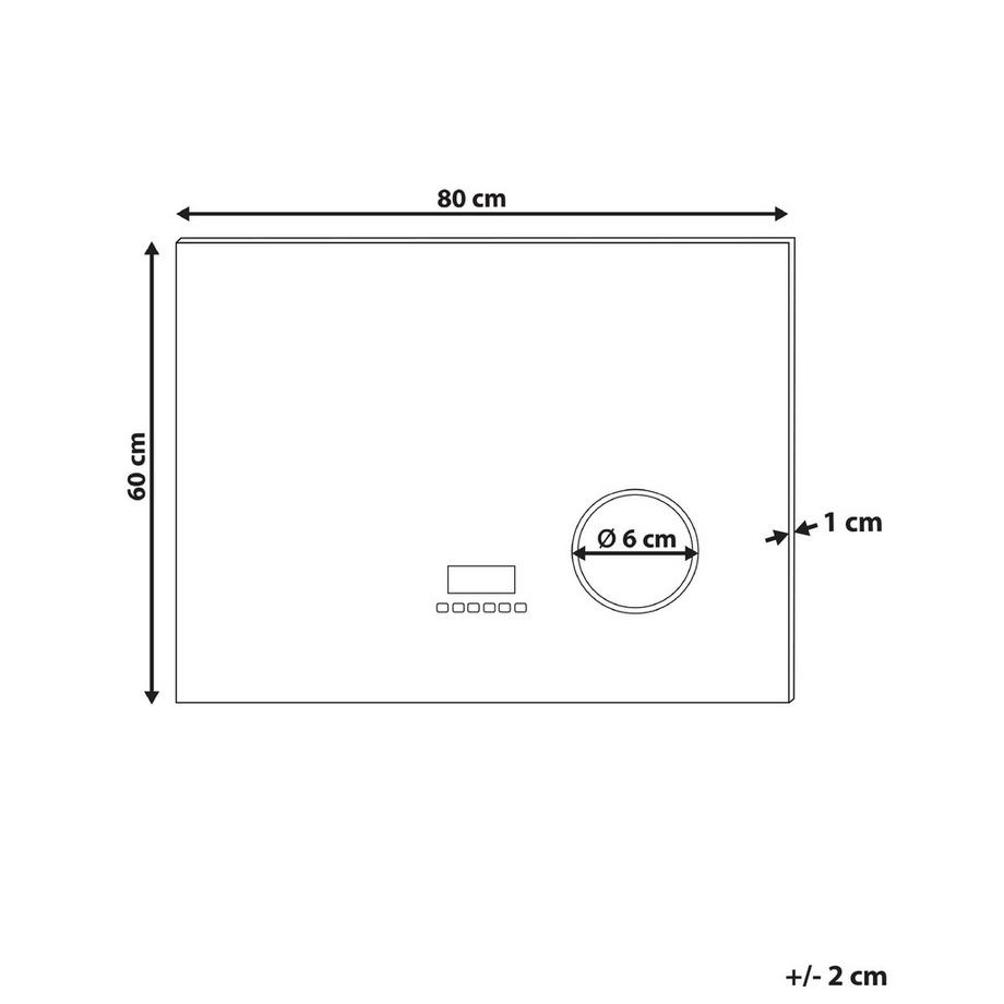 Beliani LED-Badezimmer-Spiegel aus Kunststoff Modern MONTARON  