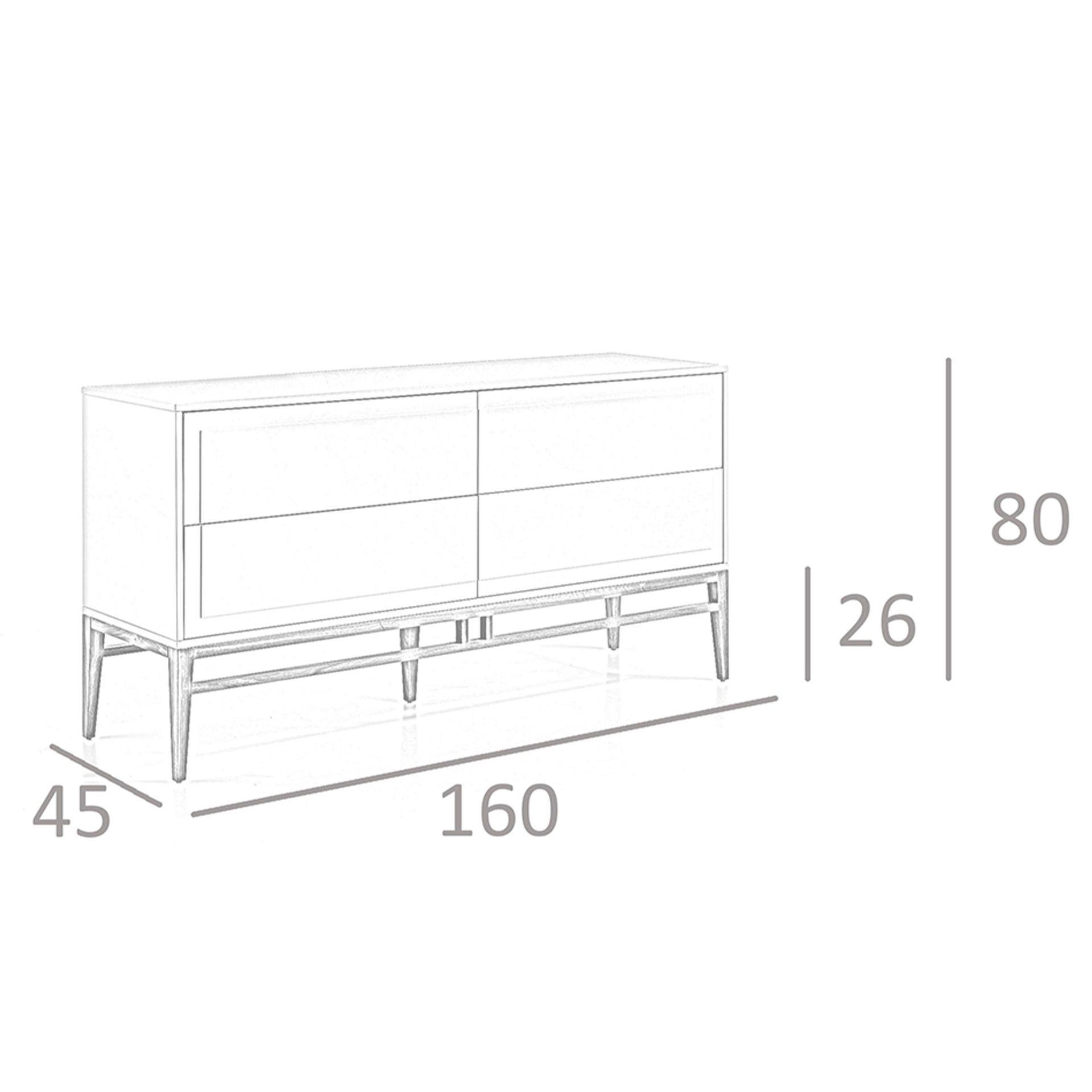 ANGEL CERDA Anrichte in Beige und Nussbaumholz  