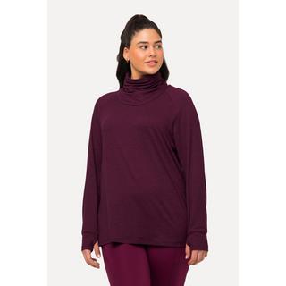 Ulla Popken  Sweater, Loop, Rundhals, Langarm, extraweich, Daumenloch 