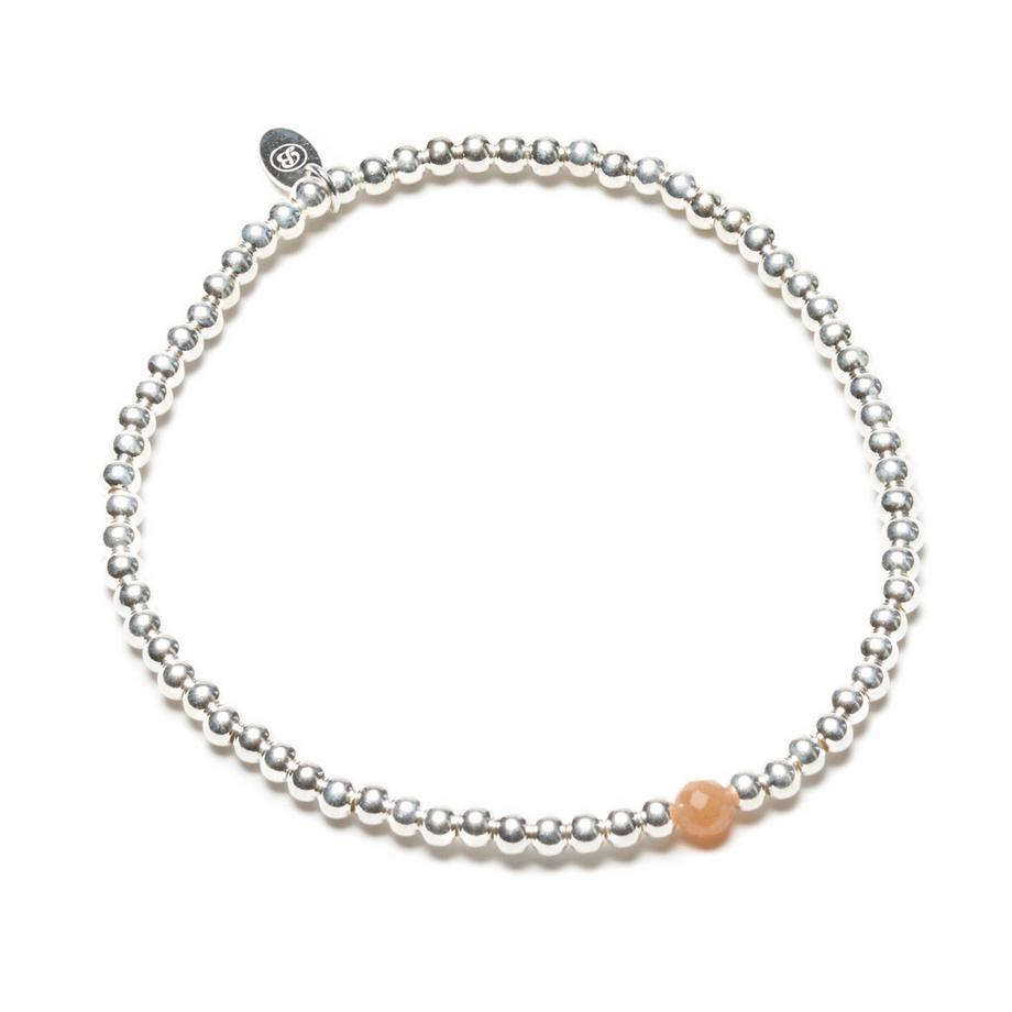 Balibay  Meleni -  Armband 925 Sterling Silber mit einem Zimt Mondstein 
