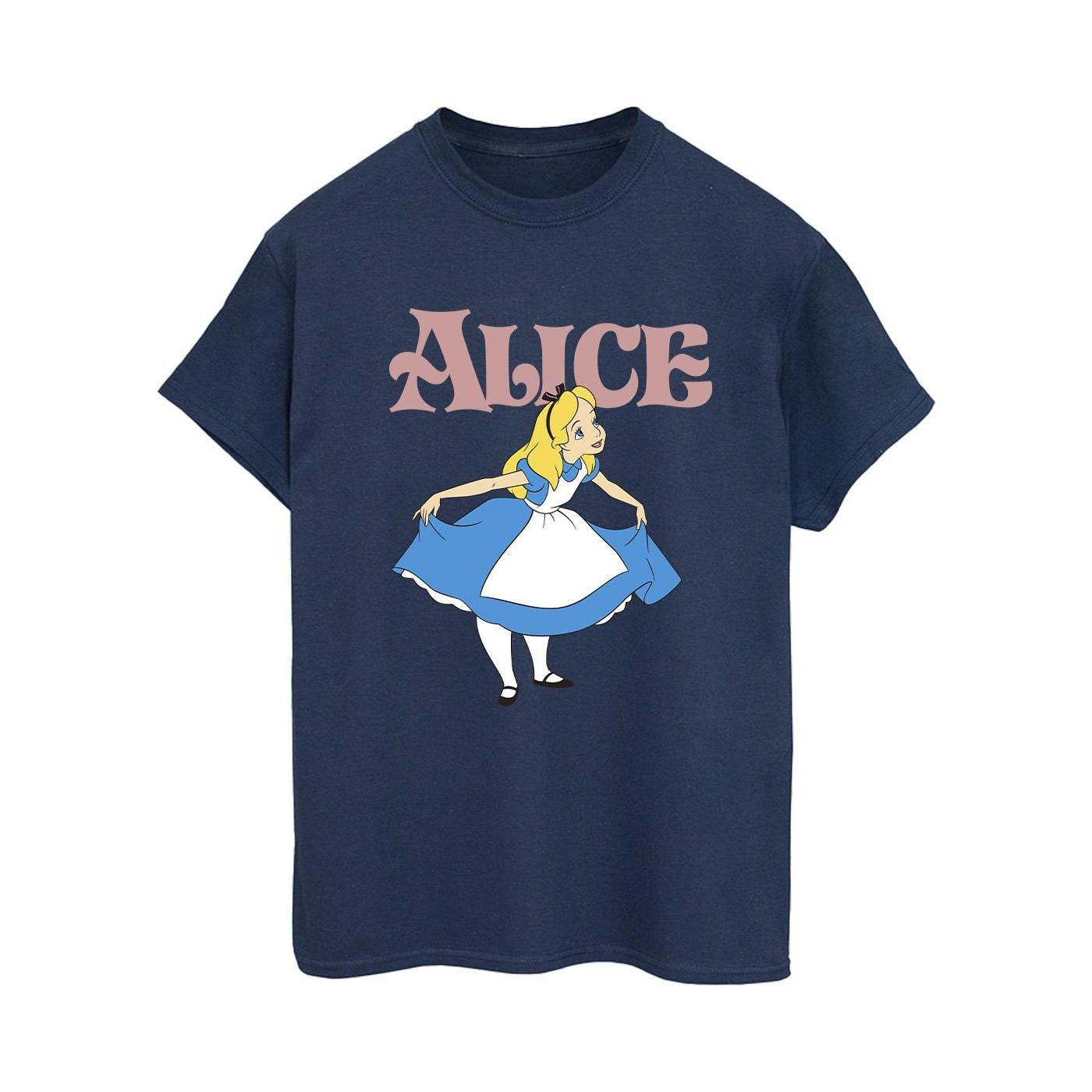 Image of Alice In Wonderland Take A Bow Tshirt Damen Marine 4XL