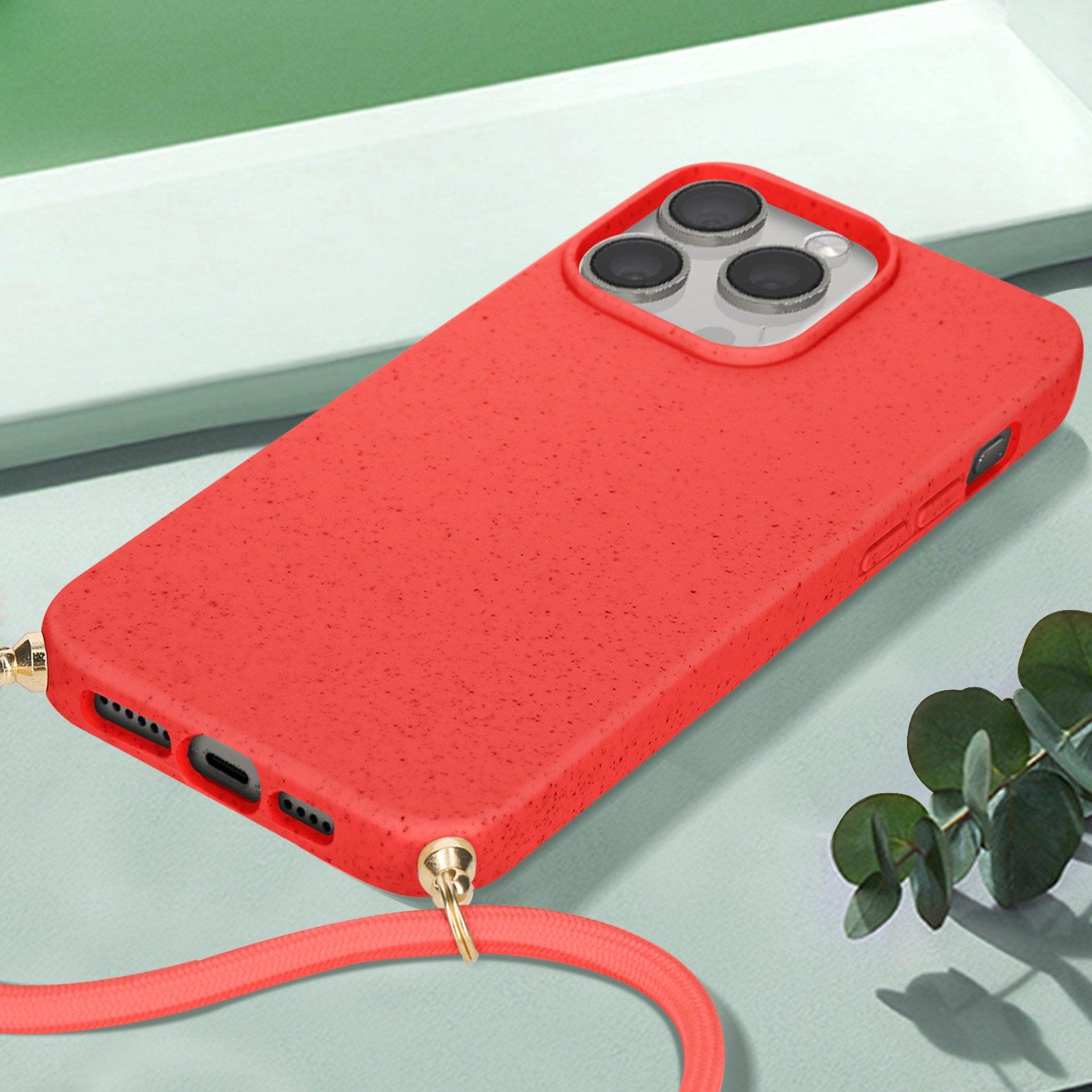 Avizar  Coque Cordon iPhone 15 Pro Rouge 