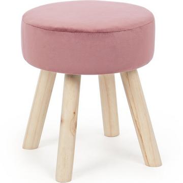 Tabouret rembourré Adeline vieux rose