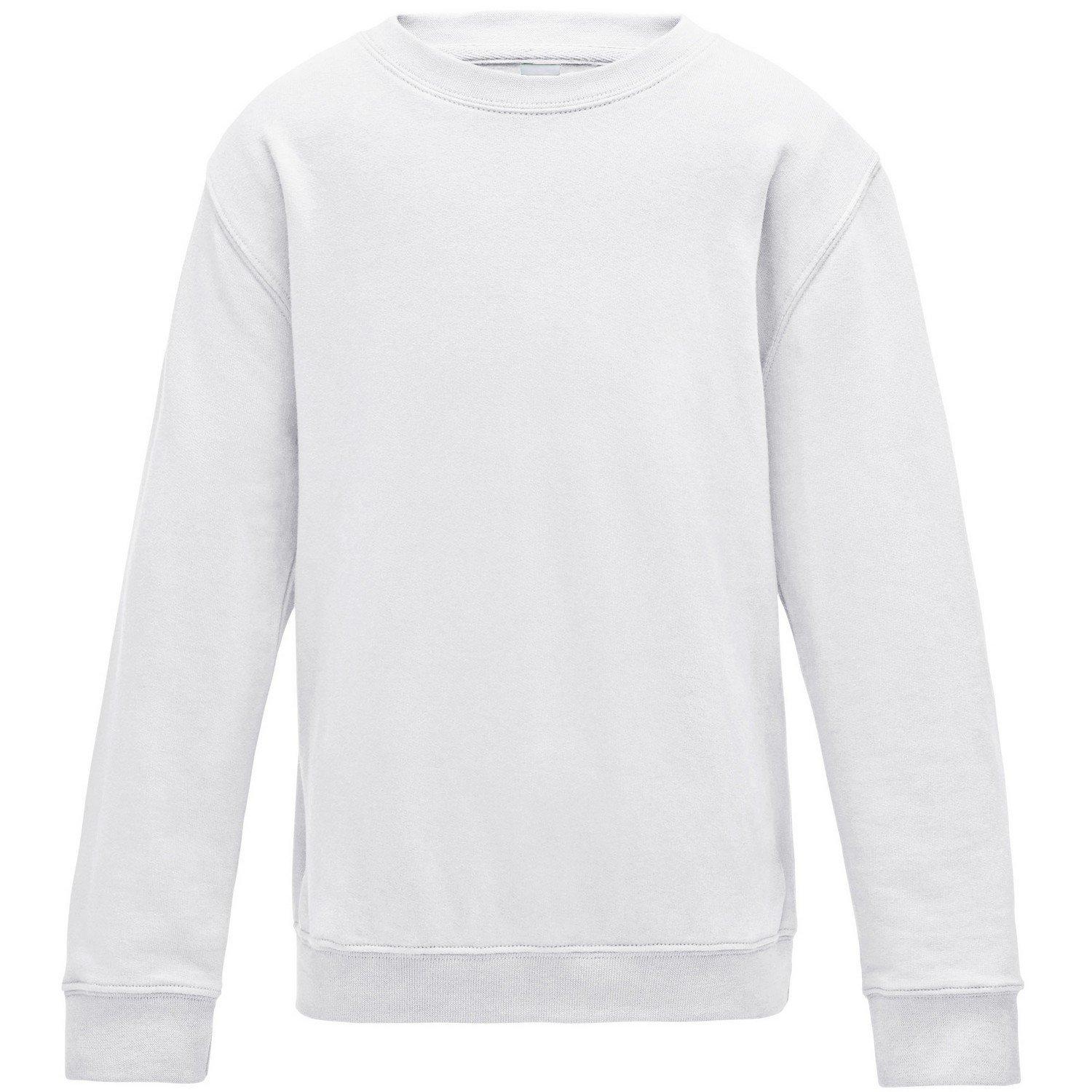 Image of Just Hoods Plain Pullover Mit Rundhalsausschnitt Jungen Weiss 158
